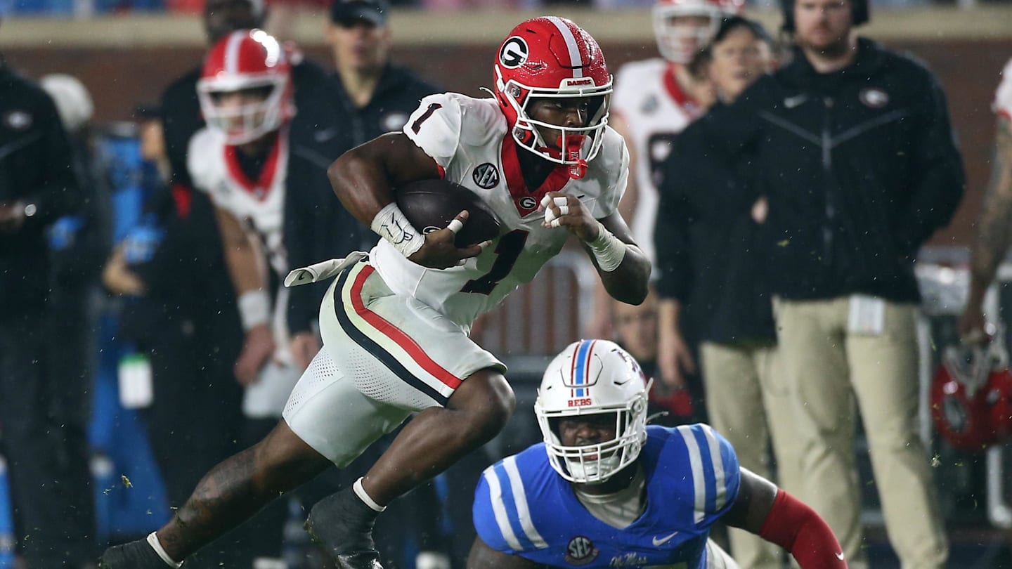 Georgia Football Running Back Trevor Etienne Ruled Out vs Tennessee