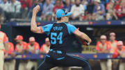 Max Fried of the Atlanta Braves pitches against the American League in the second inning during the 2024 MLB All-Star game