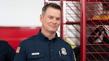9-1-1 - ÒSob StoriesÓ - The 118 responds to a fire at a local animal shelter and races to evacuate all the animals. Meanwhile, Maddie takes a 9-1-1 call that sets her on a quest for answers. THURSDAY, MARCH 6 (8:00-9:00 p.m. EST), on ABC. (Disney/Christopher Willard)
PETER KRAUSE