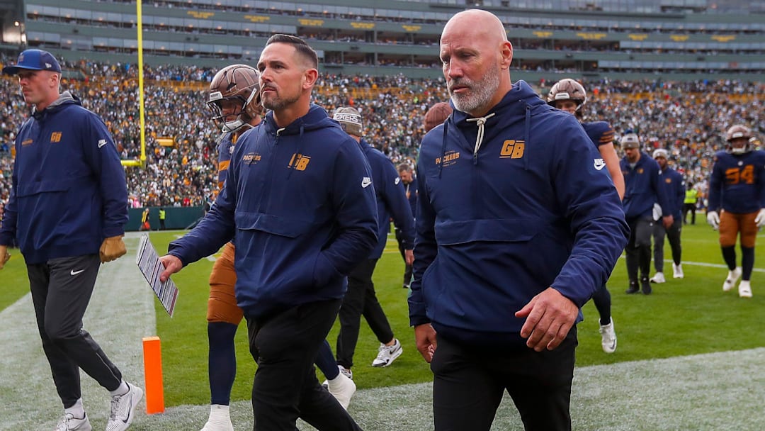 Green Bay Packers head coach Matt LaFleur walks off the field after losing to the Carolina Panthers on Sunday, November 2, 2025, at Lambeau Field in Green Bay, Wis. The Panthers won the game, 16-13, on a 49-yard field goal as time expired.