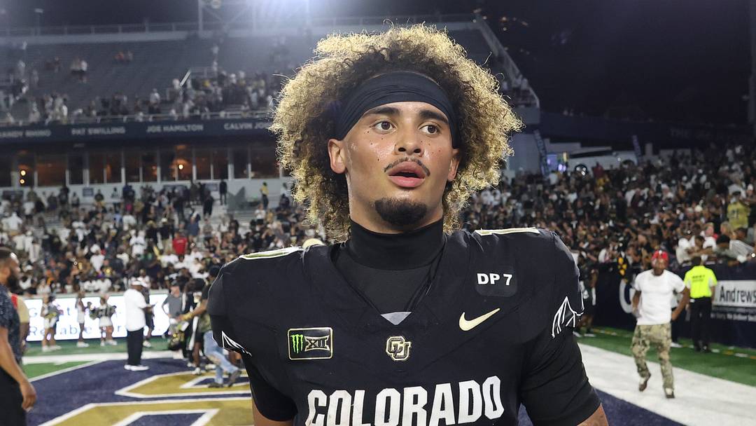 Sep 3, 2026; Atlanta, Georgia, USA;  Colorado Buffaloes quarterback Julian Lewis (10) walks off the field after defeating the Georgia Tech Yellow Jackets at Bobby Dodd Stadium at Hyundai Field.