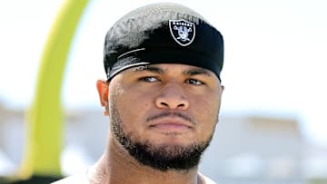 Las Vegas Raiders defensive tackle Jonah Laulu