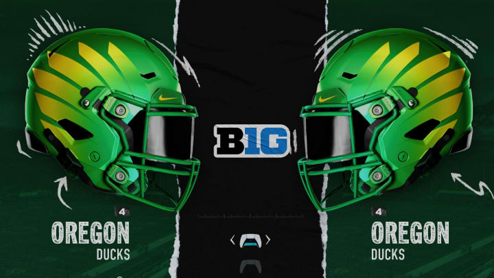 Oregon Ducks Football helmets and ratings in EA Sports College Football 25.