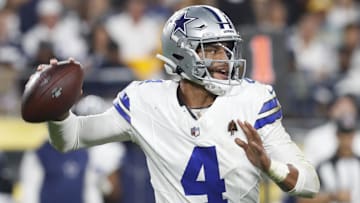 Dallas Cowboys quarterback Dak Prescott attempts a pass against the Pittsburgh Steelers