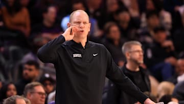 Mar 14, 2025; Phoenix, Arizona, USA; Sacramento Kings assistant coach Jim Moran against the Phoenix Suns at Footprint Center. Mandatory Credit: Mark J. Rebilas-Imagn Images