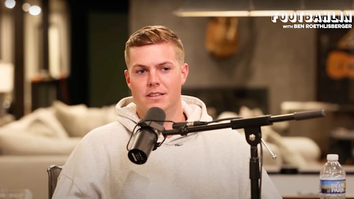 New Pittsburgh Steelers quarterback Will Howard during an episode of Ben Roethlisberger's 'Footbahlin'