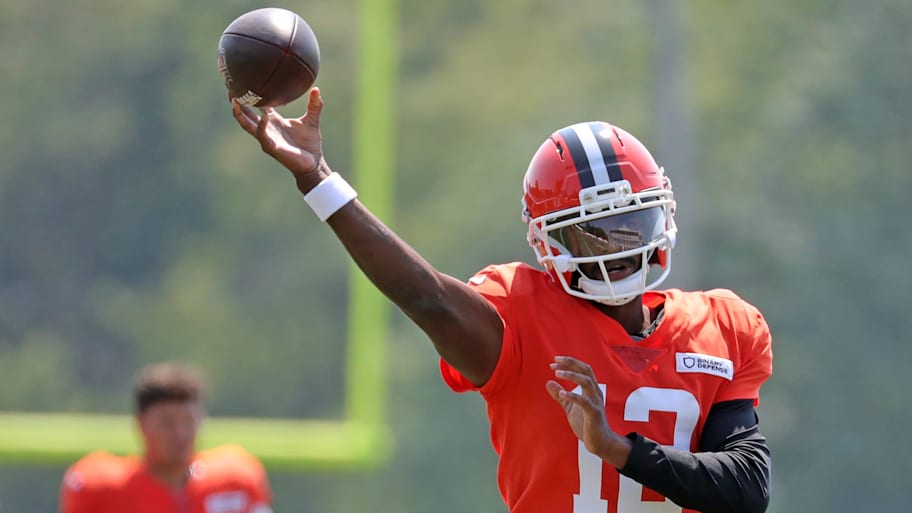Shedeur Sanders missed a portion of Browns camp on Saturday.  | Jeff Lange / USA TODAY NETWORK via Imagn Images