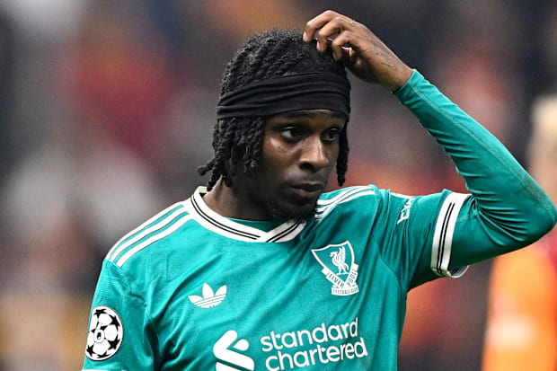 Jeremie Frimpong scratchy his head.