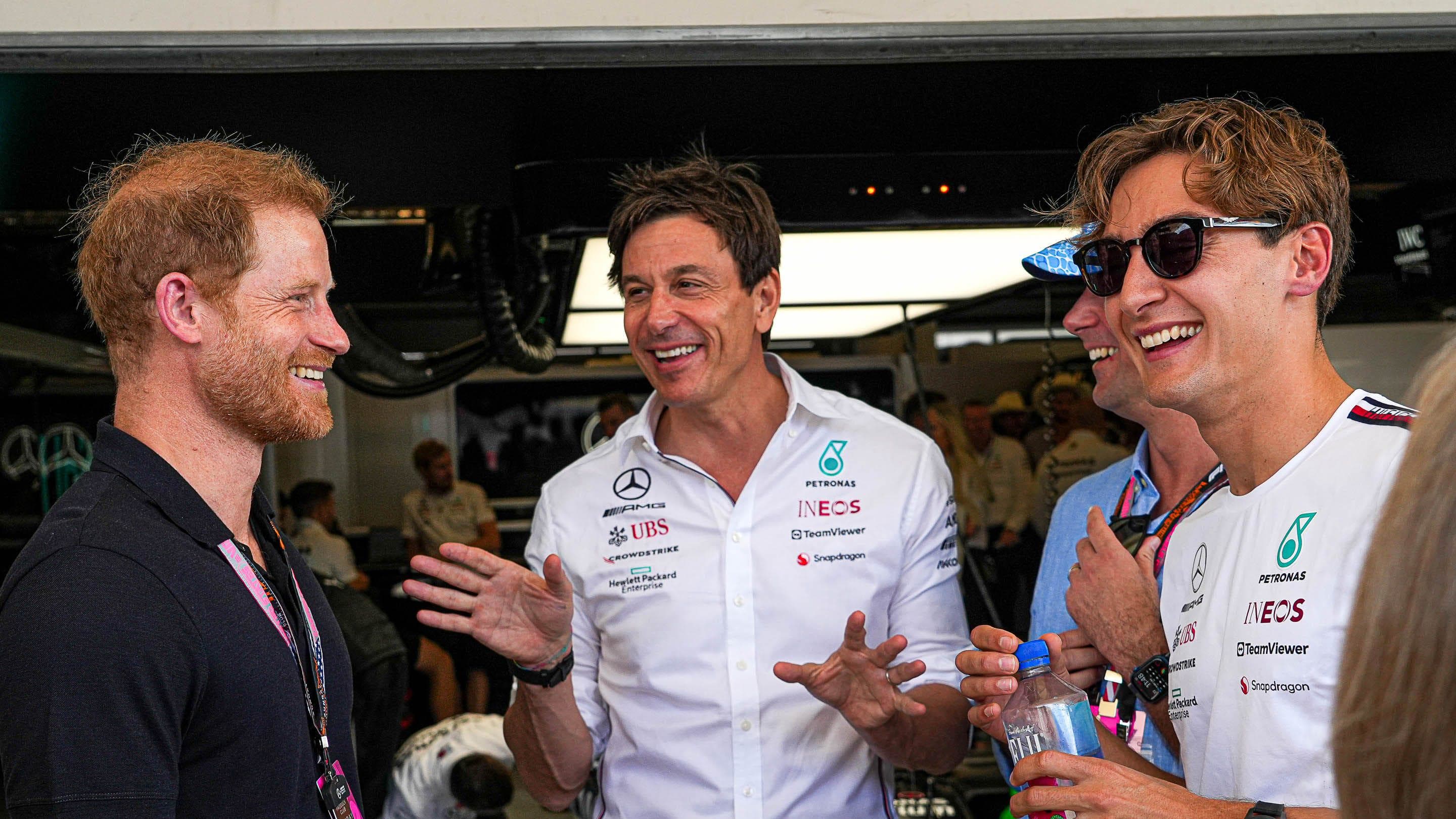 Prince Harry - Toto Wolff - George Russell - Mercedes