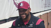 Florida State football and coaches players arrive for the fifth FSU spring football practice of the 2023 season on Thursday, March 23.

Patrick Surtain 1 Of 1