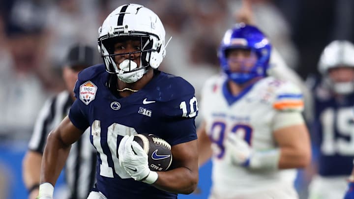 Penn State Nittany Lions running back Nicholas Singleton. Mandatory Credit: Mark J. Rebilas-Imagn Images