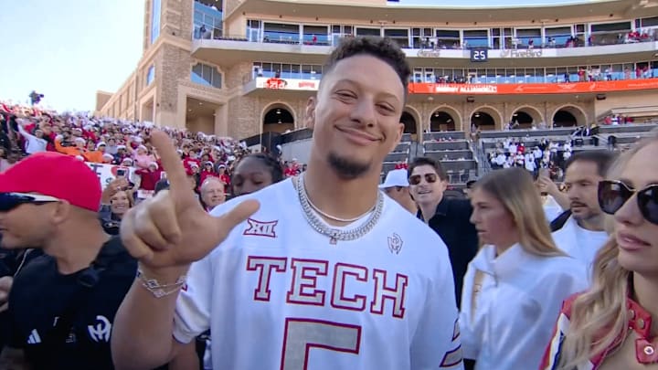 Patrick Mahomes sports Texas Tech's 'Too Cold' Adidas uniforms in Lubbock. 