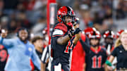 Oct 3, 2025; San Diego, California, USA; San Diego State Aztecs wide receiver Mikey Welsh (14).