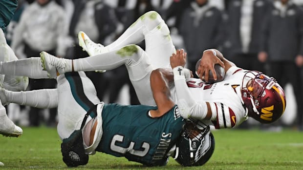 Washington Commanders quarterback Jayden Daniels