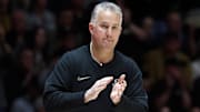 Purdue Boilermakers head coach Matt Painter reacts to a play 