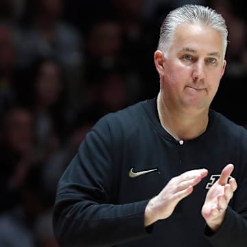 Purdue Boilermakers head coach Matt Painter reacts to a play 