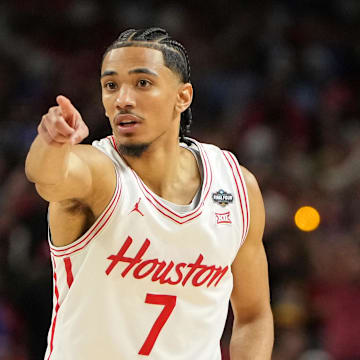Houston guard Milos Uzan, along with Emanuel Sharp, return in the Cougars backcourt. 