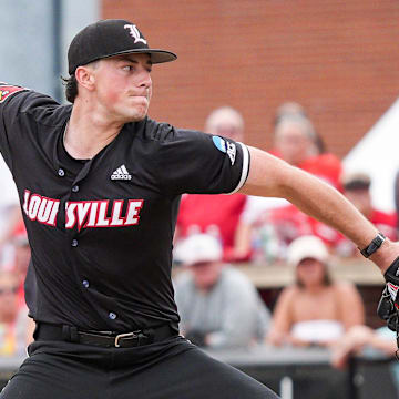 Louisville pitcher Patrick Forbes had nine strikeouts with four walks to secure the 8-1 win over Miami in the NCAA baseball Super Regional game at Jim Patterson Stadium.