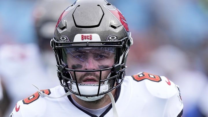 Tampa Bay Buccaneers QB Baker Mayfield got blamed by Todd Bowles for something that isn't even his fault. (Mandatory Credit: Jim Dedmon-Imagn Images)