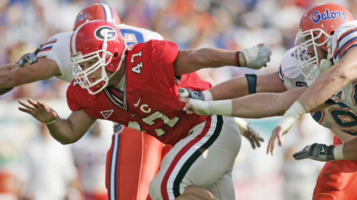 Oct 30, 2004; Jacksonville, FL, USA; University of Georgia Bulldogs defensive end David Pollack