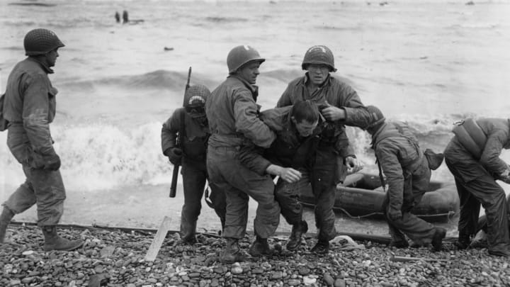 Allied soldiers during D-Day.