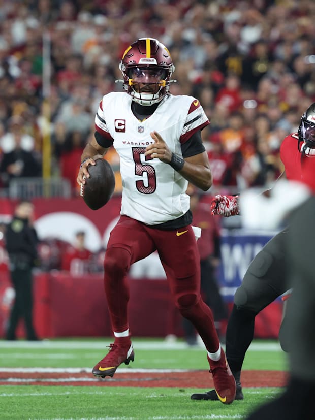 Washington Commanders quarterback Jayden Daniels