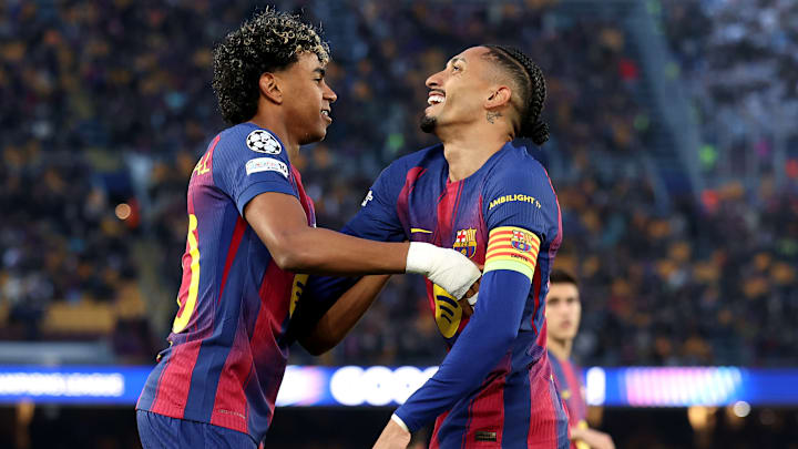 Raphinha (right) and Lamine Yamal are a prolific wing-duo. 