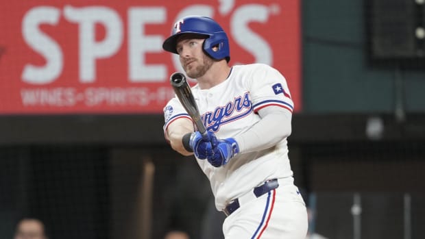 Robbie Grossman was 1 for 3 with a double as the Texas Rangers designated hitter on Friday against the Oakland Athletics.