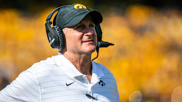 Iowa defensive coordinator Phil Parker watches a play during a NCAA non-conference football game against Kent State, Saturday, Sept. 18, 2021, at Kinnick Stadium in Iowa City, Iowa.

210918 Kent St Iowa Fb 019 Jpg