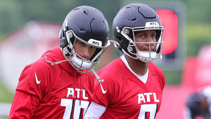 Atlanta Falcons QBs Kirk Cousins, Michael Penix Jr. at OTA Offseason Workout