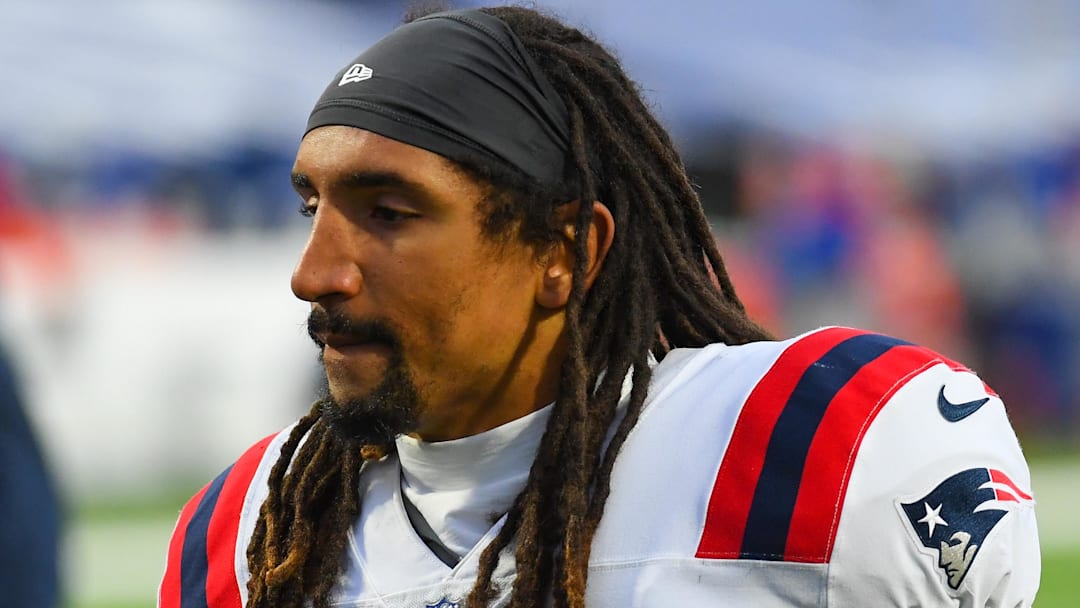 Nov 1, 2020; Orchard Park, New York, USA; New England Patriots fullback Jakob Johnson (47) following the game against the Buffalo Bills at Bills Stadium.