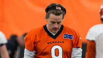Bengals Joe Burrow (9) returns to practice on Monday November 10, 2025.