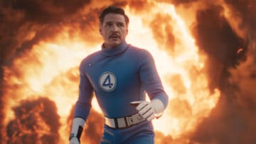 Pedro Pascal as Reed Richards/Mister Fantastic in 20th Century Studios/Marvel Studios' THE FANTASTIC FOUR: FIRST STEPS. Photo courtesy of Marvel Studios. © 2025 20th Century Studios / © and ™ 2025 MARVEL