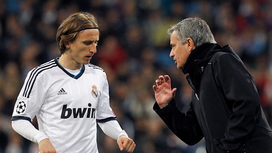 José Mourinho (right) and Luka Modrić.