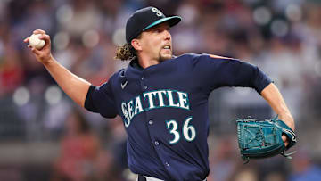 Mariners pitcher Logan Gilbert posted a career-high 32.3% strikeout rate this season.