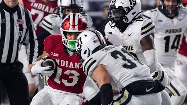 Purdue Boilermakers defensive back Dillon Thieneman (3) defends