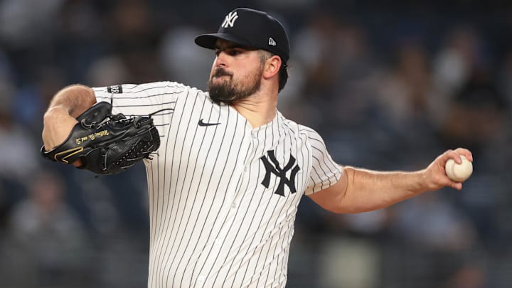 Carlos Rodon looks to help keep the Yankees alive against the Red Sox in Game 2.