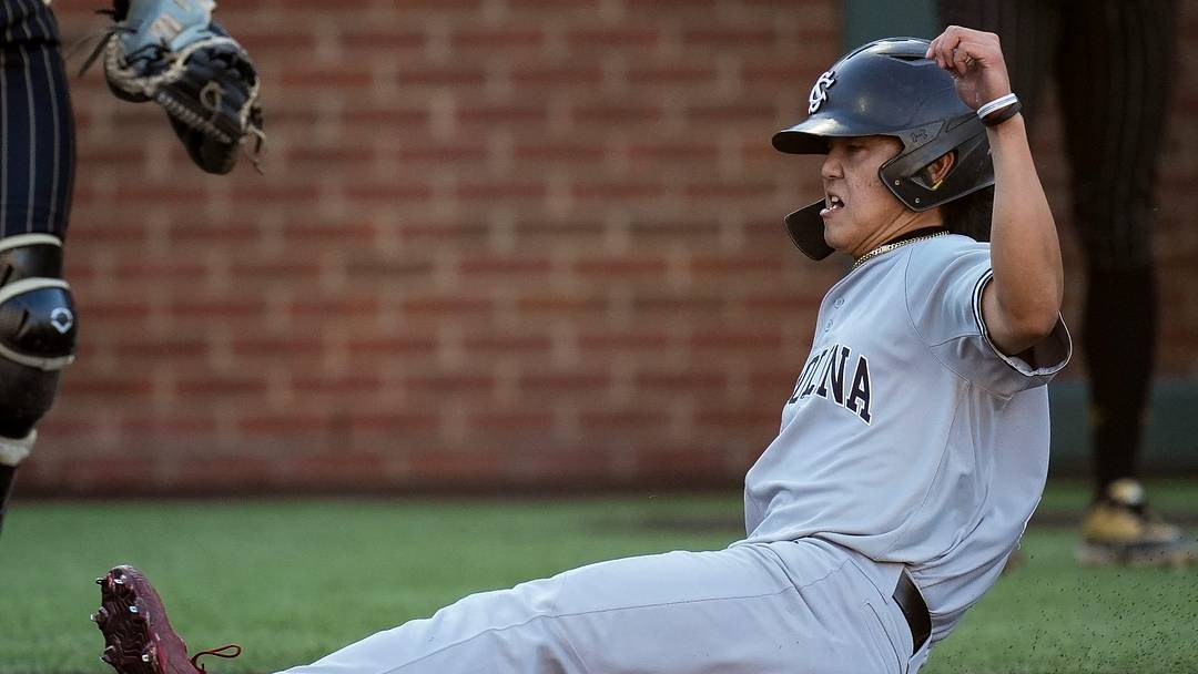 South Carolina center fielder Tyler Bak (17) scores against Vanderbilt an on RBI-single hit by Ethan Lizama during the second inning at Hawkins Field in Nashville, Tenn., Thursday, May 14, 2026. South Carolina center fielder Tyler Bak (17) scores against Vanderbilt an on RBI-single hit by Ethan Lizama during the second inning at Hawkins Field in Nashville, Tenn., Thursday, May 14, 2026.