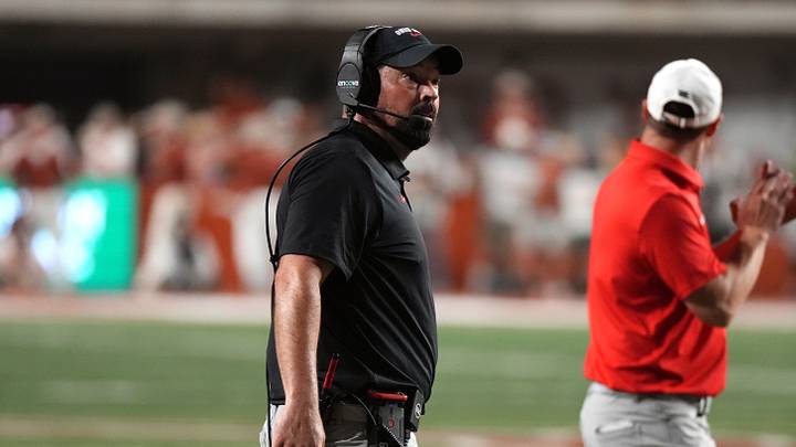 Sep 12, 2026; Austin, Texas, USA;  Ohio State Buckeyes head coach Ryan Day looks on during the second half against the Texas Longhorns at Darrell K Royal-Texas Memorial Stadium.  Mandatory Credit: Scott Wachter-Imagn Images