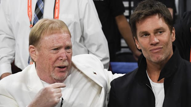 Las Vegas Aces owner Mark Davis and part-owner Tom Brady
