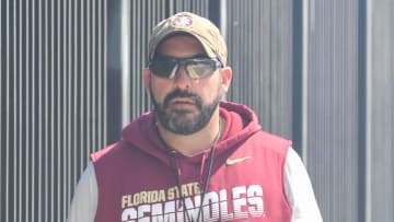 Florida State football and coaches players arrive for the 10th FSU spring football practice of the 2023 season on Tuesday, April 4, 2023.

John Papuchis 1 Of 1