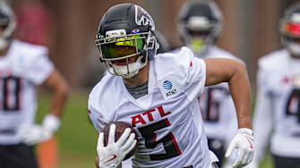 Falcons WR Drake London was one of the five best wide receivers in fantasy football last season. 