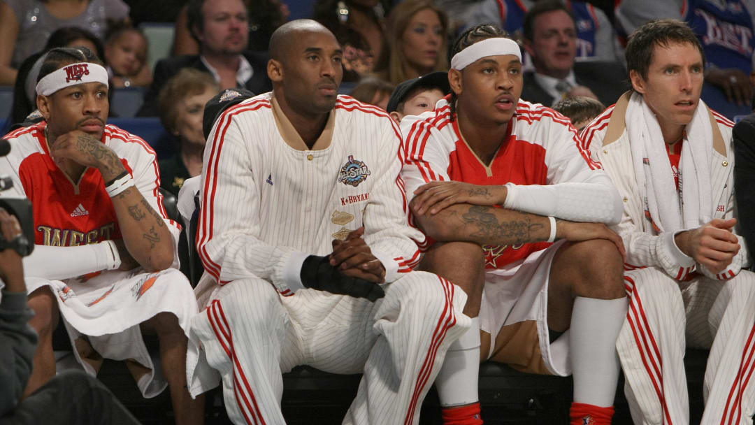 All Star West Team players Allen Iverson