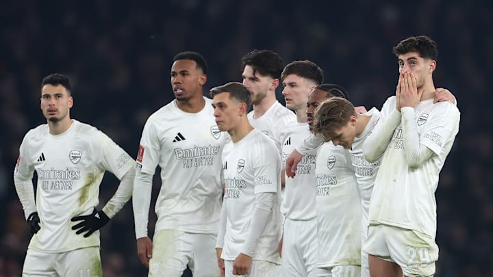 Arsenal lost their last game to Man United on penalties