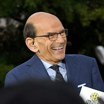 Paul Finebaum in the rain