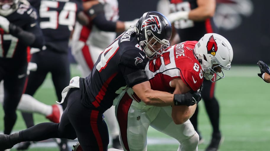 There is a lot of untapped talent on the Atlanta Falcons after three-straight 7-10 seasons including third-year linebacker Troy Andersen. | Brett Davis-USA TODAY Sports