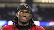 Nov 3, 2025; Arlington, Texas, USA; Arizona Cardinals wide receiver Marvin Harrison Jr. (18) walks off the field after the game between the Dallas Cowboys and the Arizona Cardinals at AT&T Stadium. Mandatory Credit: Jerome Miron-Imagn Images