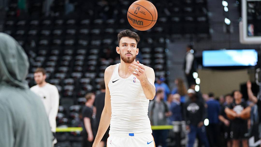 May 28, 2026; San Antonio, Texas, USA; Oklahoma City Thunder center Chet Holmgren (7) warms up before the start of game six of the western conference finals for the 2026 NBA playoffs at Frost Bank Center. Mandatory Credit: Dustin Safranek-Imagn Images May 28, 2026; San Antonio, Texas, USA; Oklahoma City Thunder center Chet Holmgren (7) warms up before the start of game six of the western conference finals for the 2026 NBA playoffs at Frost Bank Center. Mandatory Credit: Dustin Safranek-Imagn Images