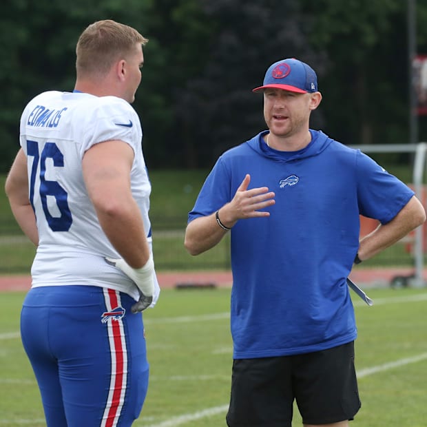 Joe Brady with David Edwards