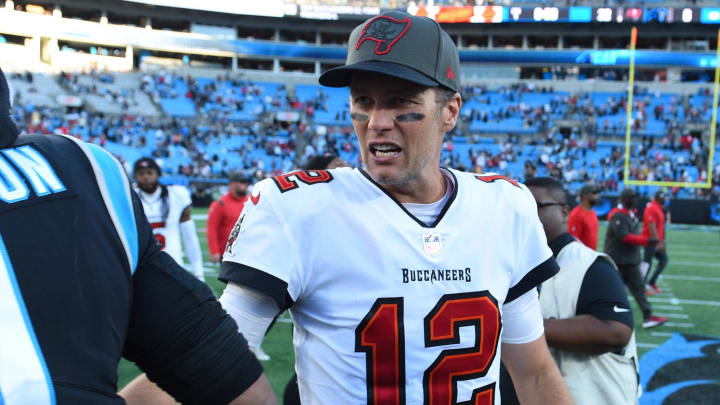 Tom Brady and the Buccaneers will take on the Carolina Panthers in NFL Week 18 action.